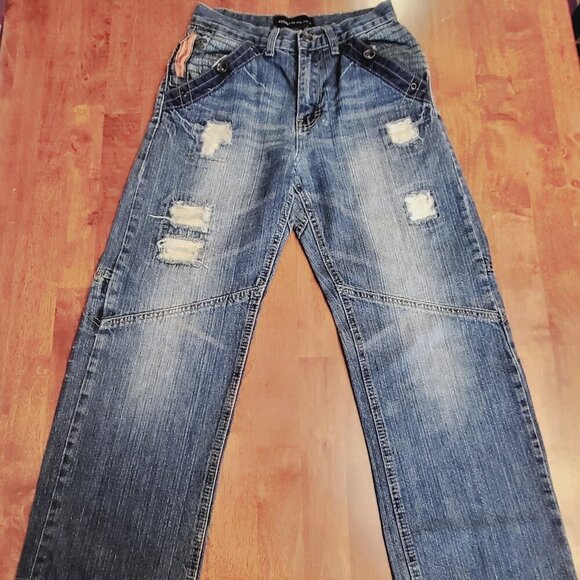 Rocawear ~ Size Boys 12 (28” Waist) ~ Distressed Jeans ~ Excellent Condition - Picture 2 of 11
